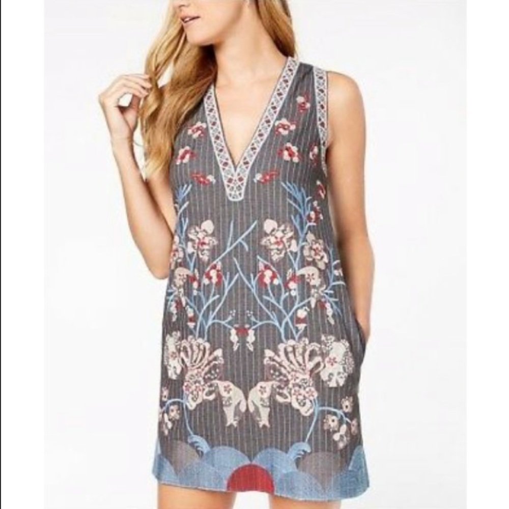 🦄NWT Anthropologie Pinstriped Shift Dress XS, S - Picture 6 of 13